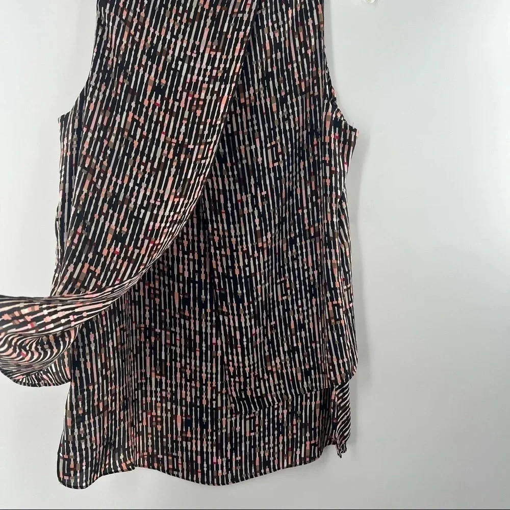 White House Black Market Asymmetrical Sleeveless Tunic Top Sz M - Picture 6 of 12